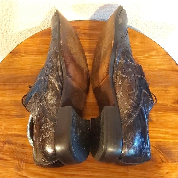 San Marina |Men\'s Black/Silver Marbled Leather Oxford Dress Shoes Formal Sz.11 main image 9
